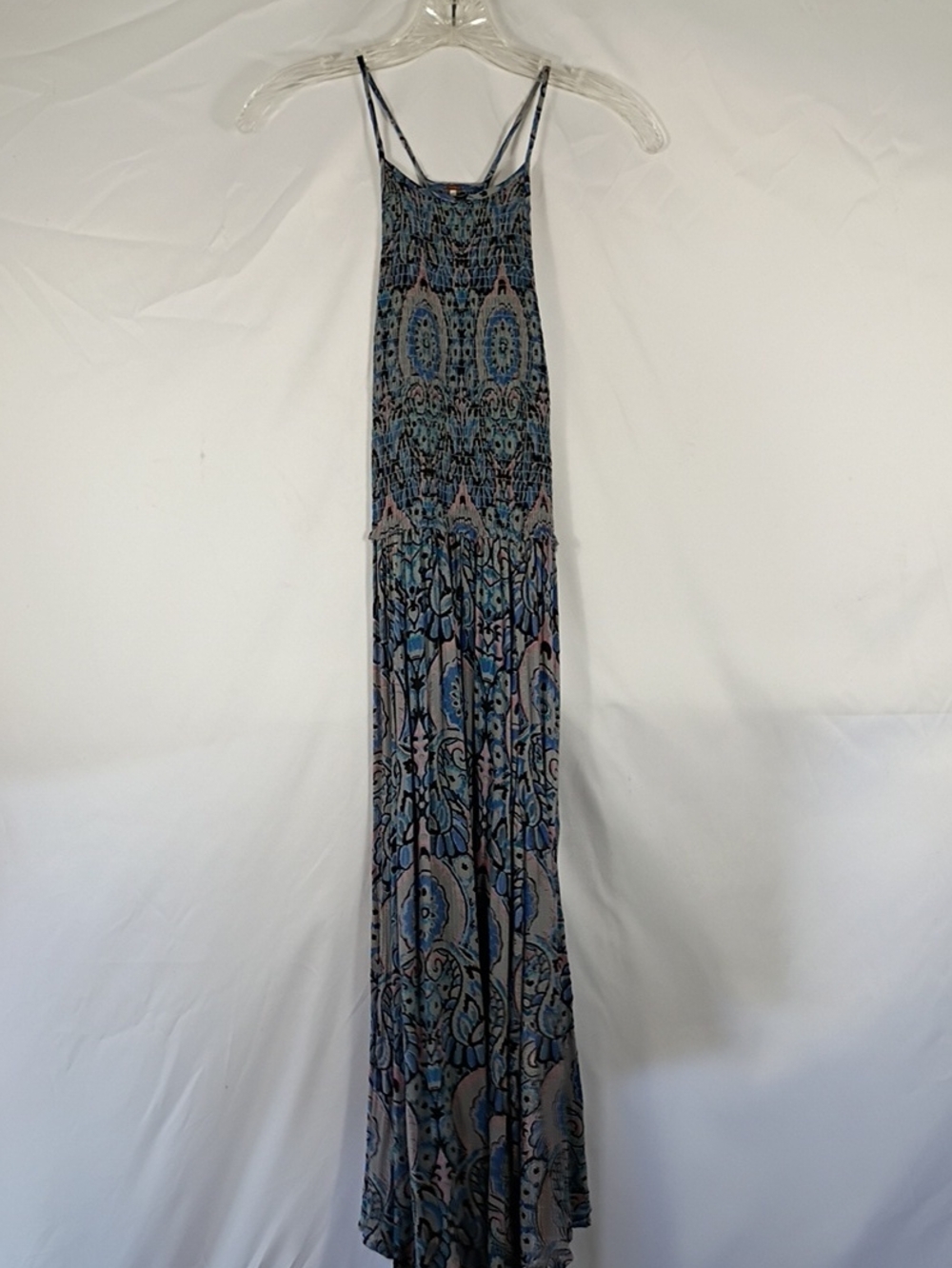 EUC Free People Seasons In The Sun Slip Size XS Women's Blue Midi Dress Rayon